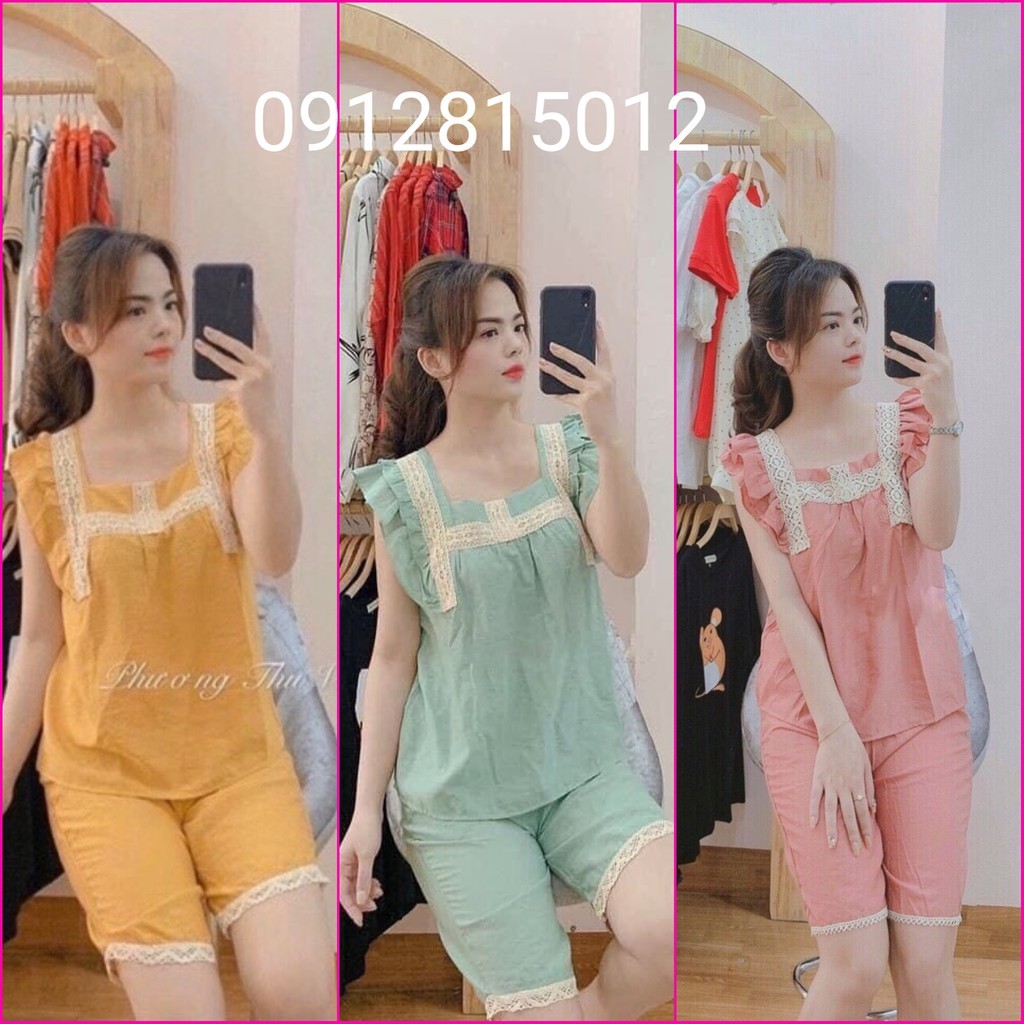 Bộ đồ bầu và cho con bú sau sinh Lửng MÙA HÈ - Thiết kế Độc Quyền, chất thô thái mềm cho bà bầu