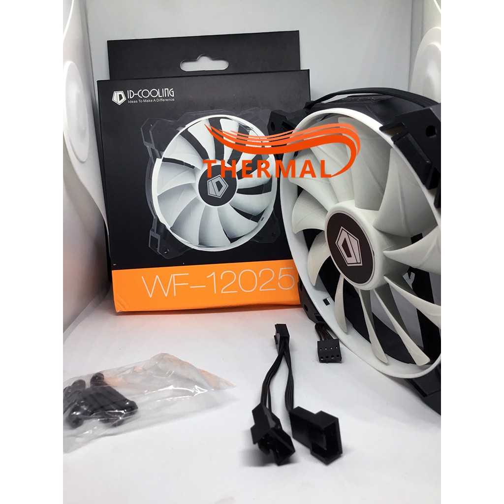 Quạt fan case 12cm ID-Cooling WF-12025 - Quạt sức gió tốt, thiết kế cổ điển đơn giản không led