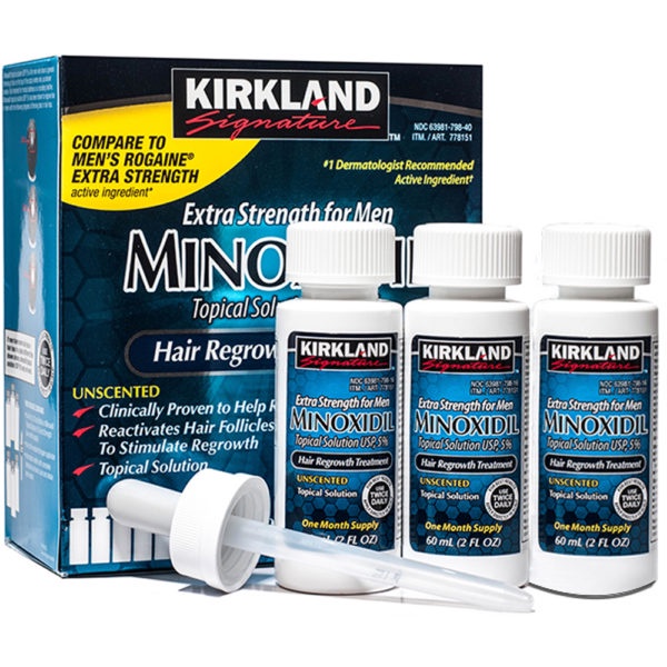 Minoxidil 5% Kirkland dung dịch mọc râu và tóc hiệu quả của Mỹ