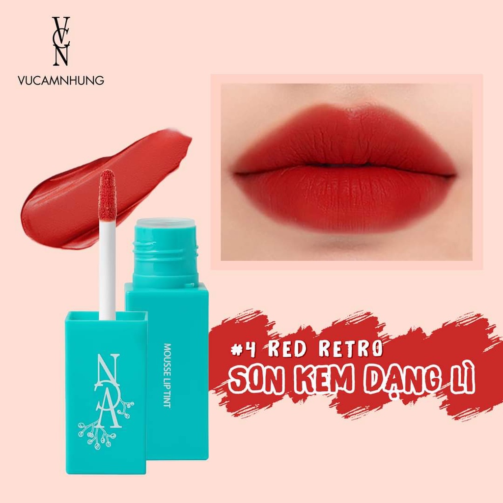 Son Kem Dạng Lì VCN Mousse Lip Tint 5g [Date 10/2022]