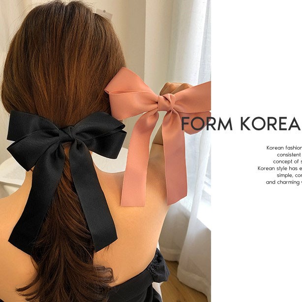 💛FREESHIP XTRA💛Dây buộc tóc nơ ruy băng cỡ lớn đuôi dài thời trang hot trend Hàn Quốc