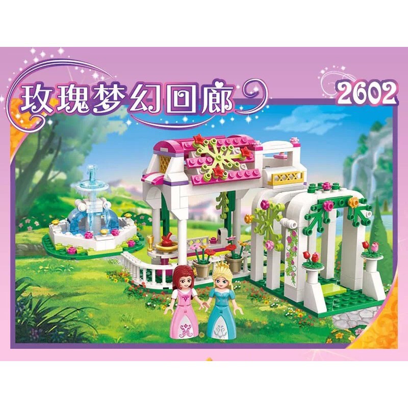 Xếp hình lego công chúa LEAH dạo chơi trong khu vườn hoa hồng-ENLIGHTEN 2602 SuSu Mart nqs nqs HT