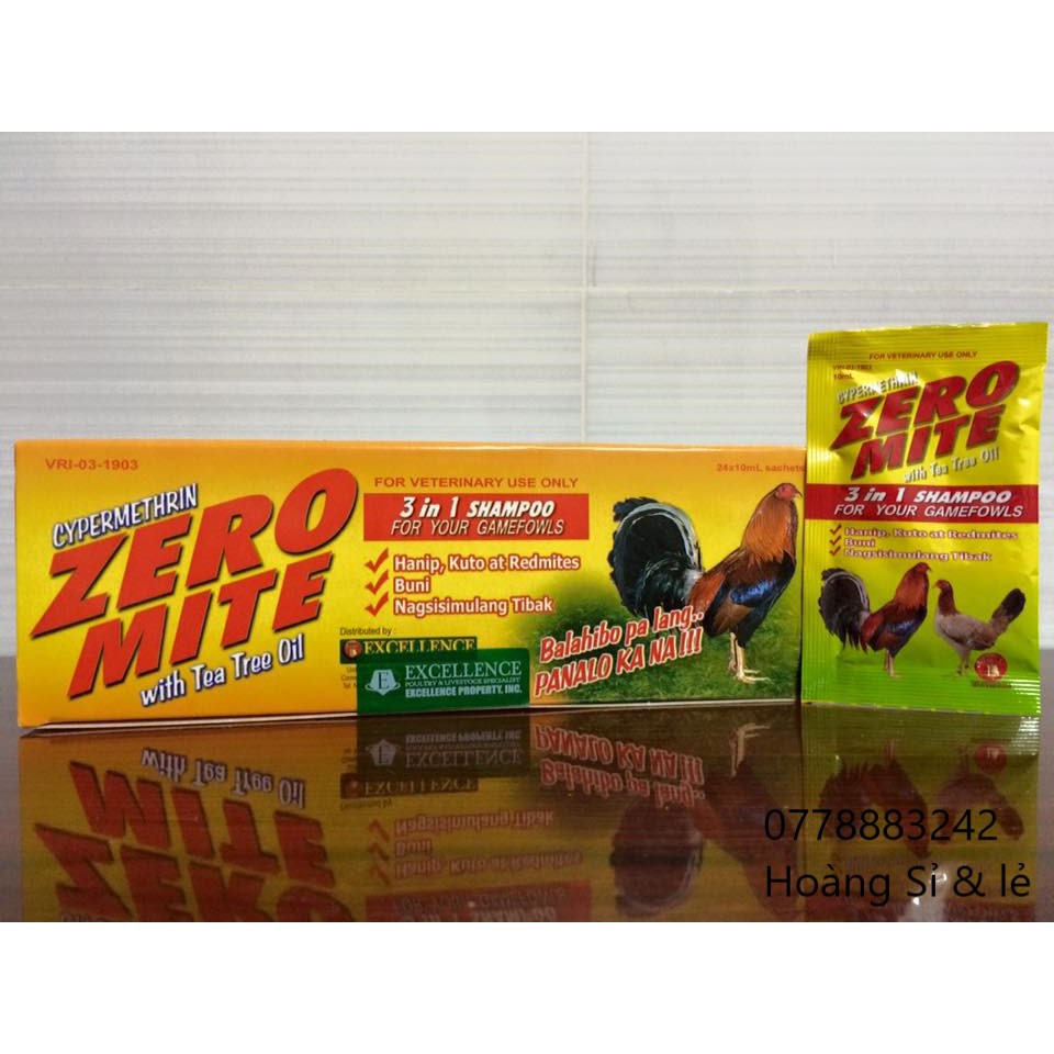 Xà bông dầu tắm ZeroMite (10 gói).