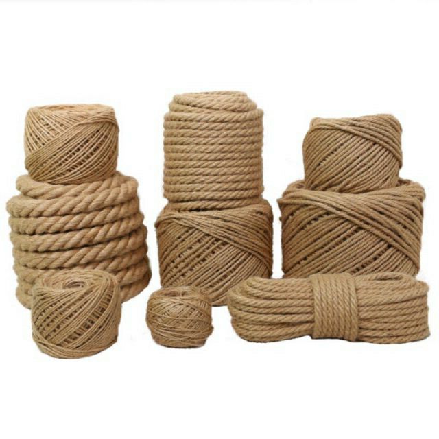 1 kg Dây thừng, dây gai trang trí nhà cửa, handmade size 2mm - 10mm