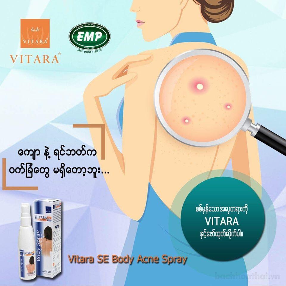 Chai xịt đánh bay mụȵ lưng VITARA SE Body Acne Spray