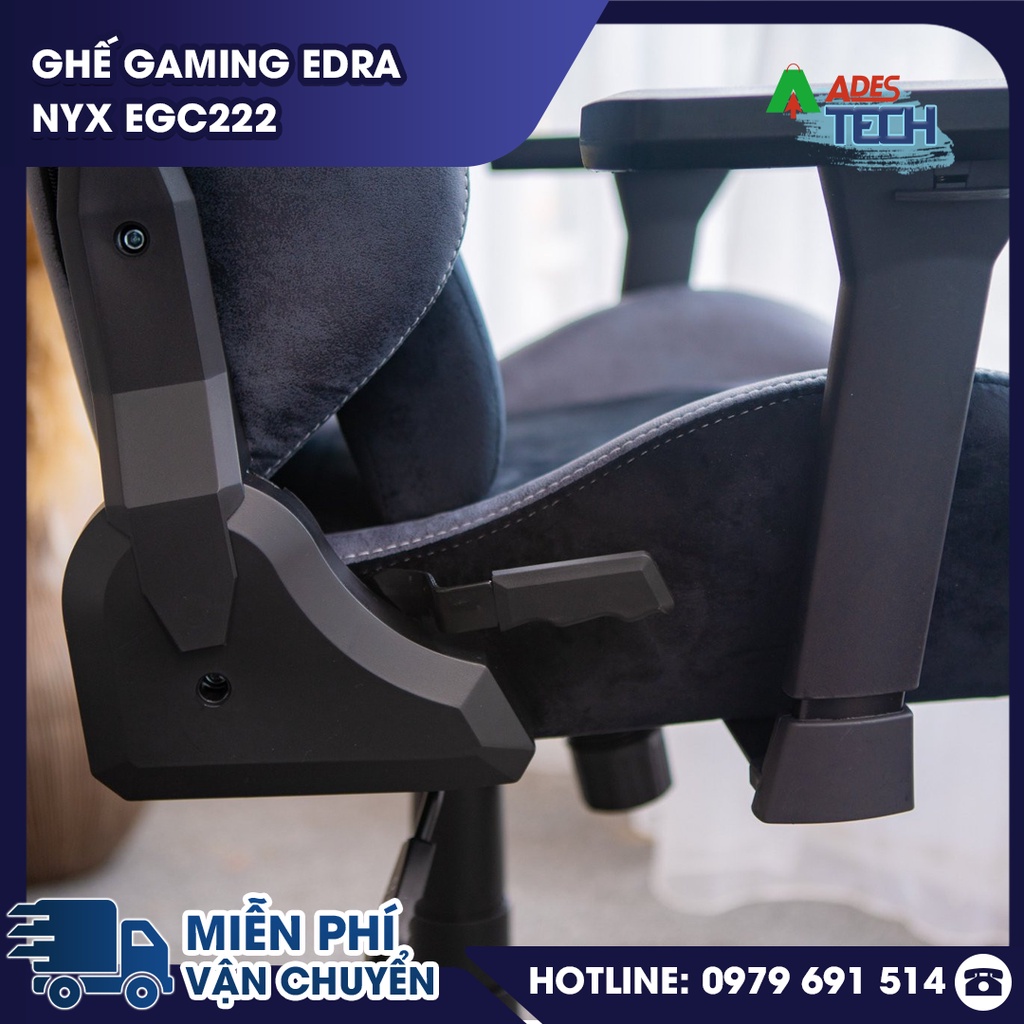 ✔️Ghế Gaming Cao Cấp EDRA NYX EGC222 ✔️chất liệu da lộn cao cấp, phối nhung đen✔️Bảo hành 24 tháng