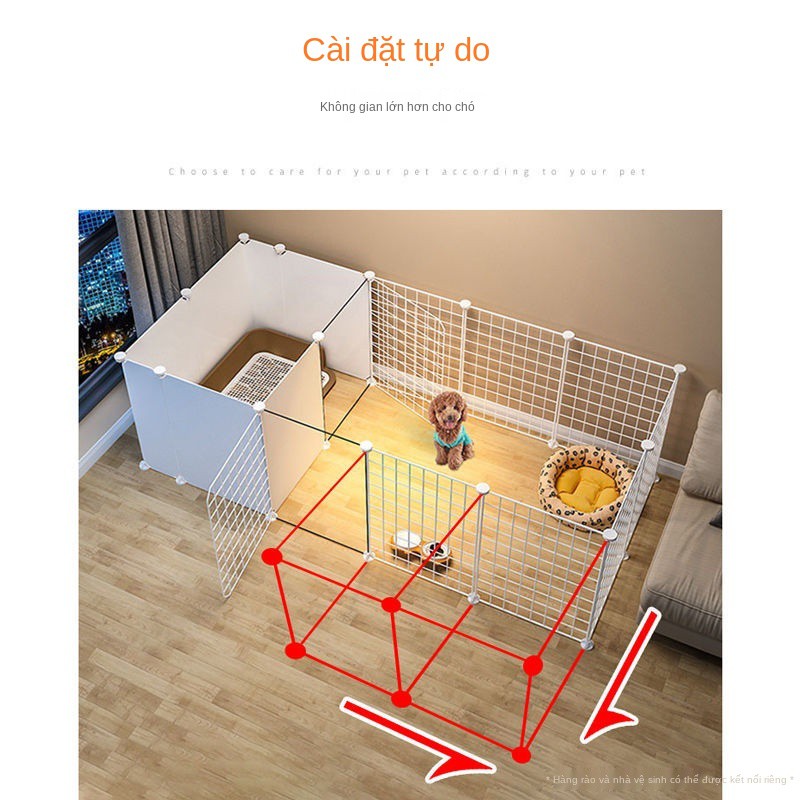 Cửa hàng rào cách ly cho chó cưng kết hợp miễn phí Chuồng nhỏ trong nhà có vệ sinh hộ gia đình