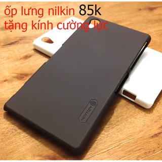Ốp lưng Nillkin nhựa cứng sần cho Sony Z1 Tặng kính cường lực