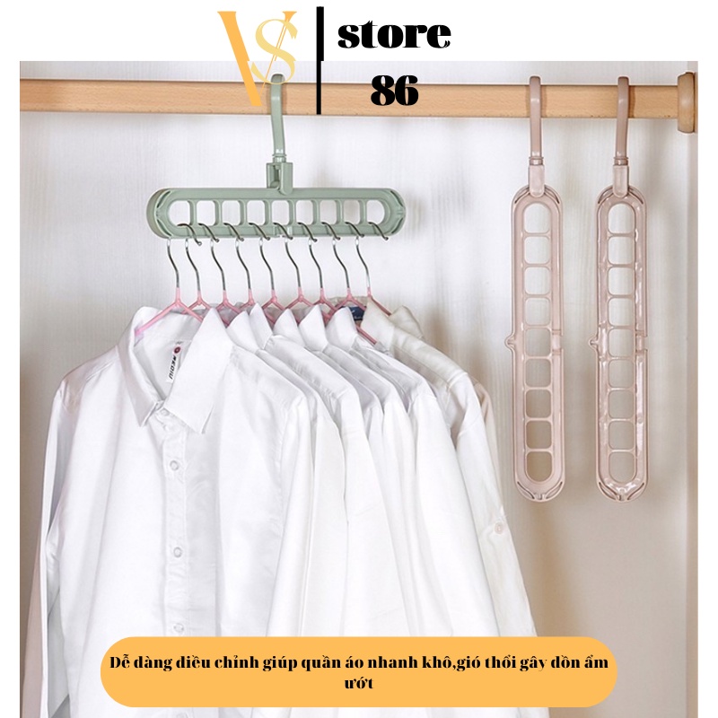Móc treo quần áo thông minh 9 lỗ - Móc treo quần áo đa năng tiết kiệm diện tích (MT9L)