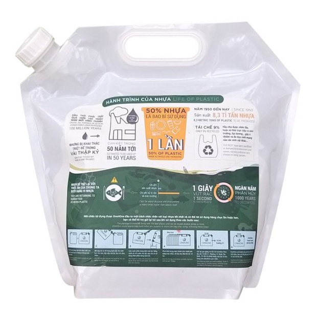 Nước rửa chén bát SINH HỌC One4One 1l - Lên men từ THỰC VẬT - SẠCH & An TOÀN cho cả DA BÉ