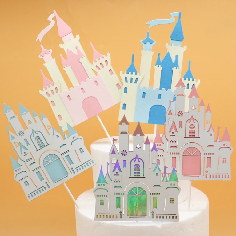 que cắm bánh lâu đài [FREESHIP] thẻ cắm bánh lâu đài giấy đẹp