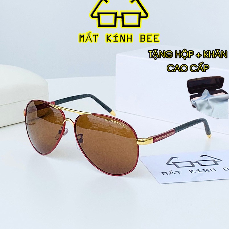 Mắt kính nam thời trang tròng kính chống chói, chống tia UV400 BEE207 tặng hộp + khăn