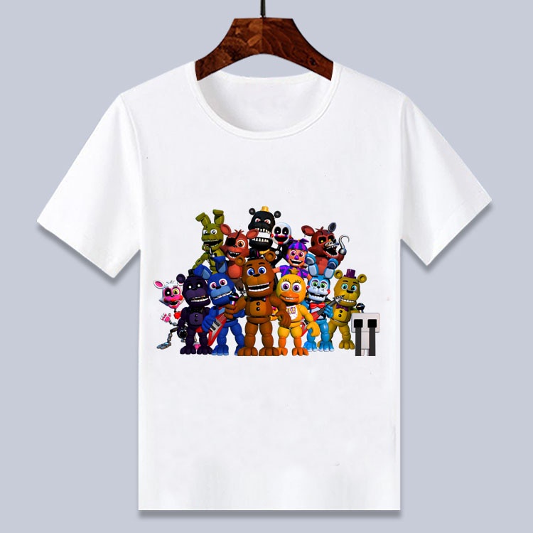 Áo Thun Ngắn Tay In Hoạt Hình 3D Five Night At Freddy Fnaf Dành Cho Trẻ