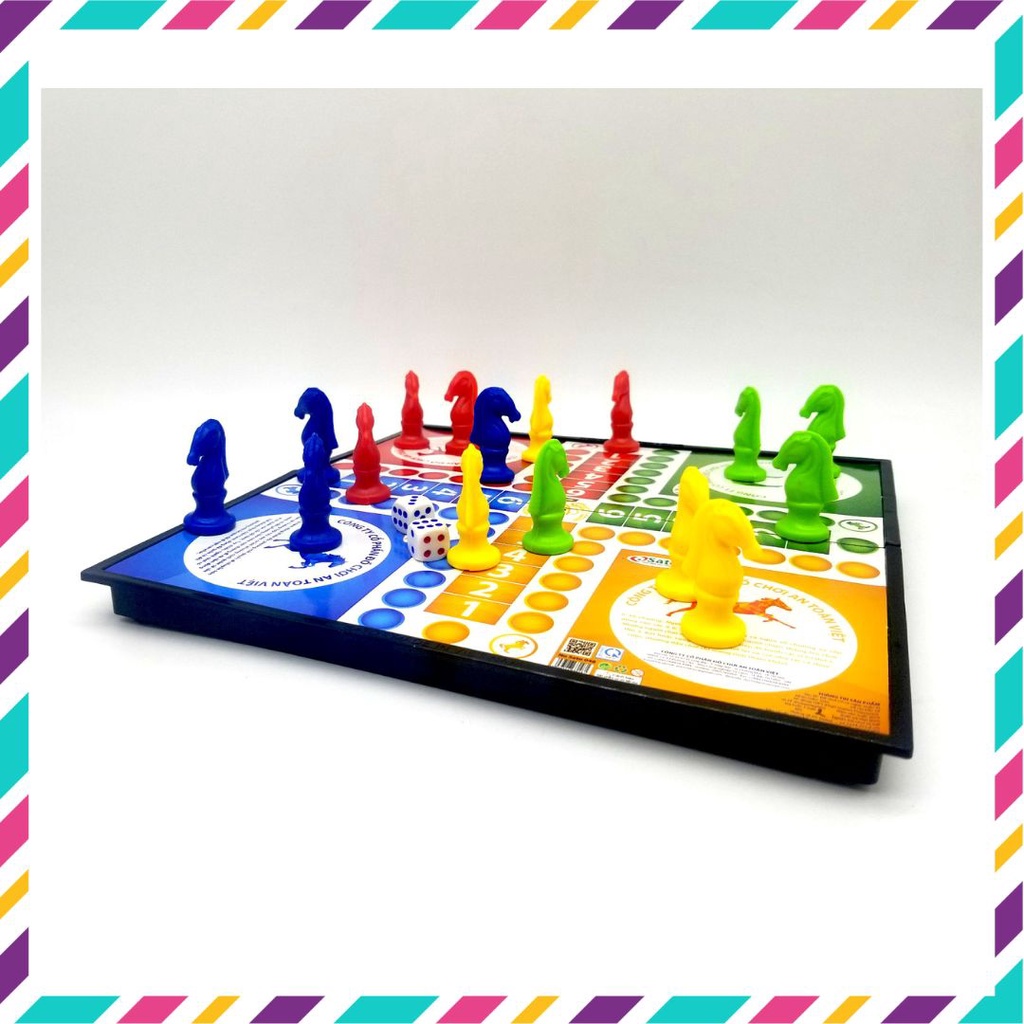 Bộ cờ cá ngựa Sato Made In Việt Nam có hộp đựng, board game