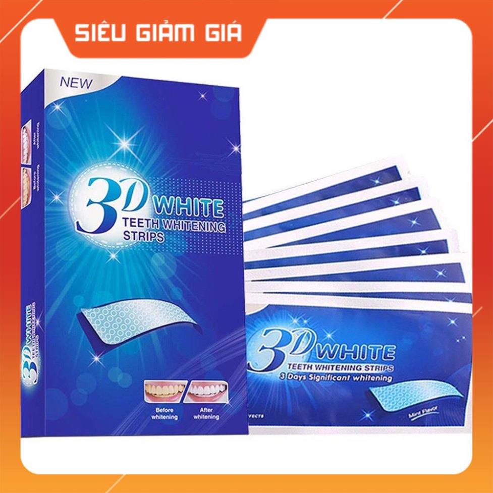 Hộp 7 Miếng dán trắng răng tiện lợi 3D White Teeth Whitening Strips