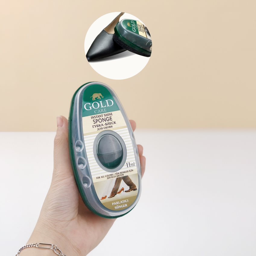 Xi mút đánh giày dép da, túi xách, ghế da kèm dầu dự trữ Goldcare - xi đánh giày nhập khẩu từ Thổ Nhĩ Kì