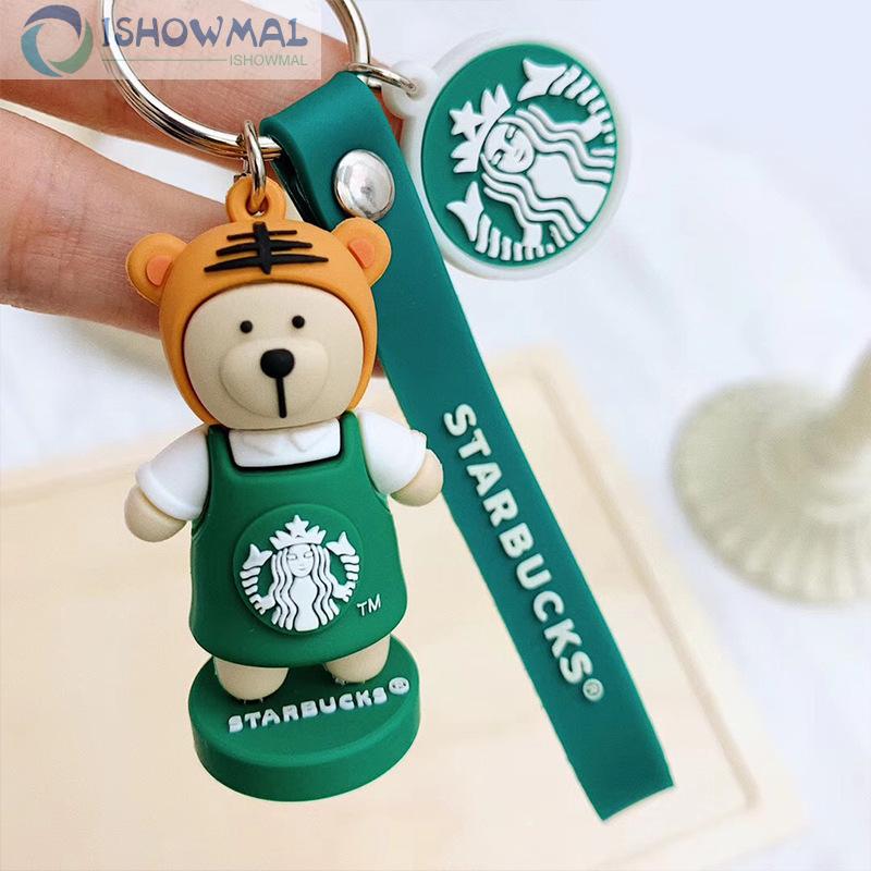 STARBUCKS Móc Khóa Hình Gấu Bông 3d 12 Cung Hoàng Đạo