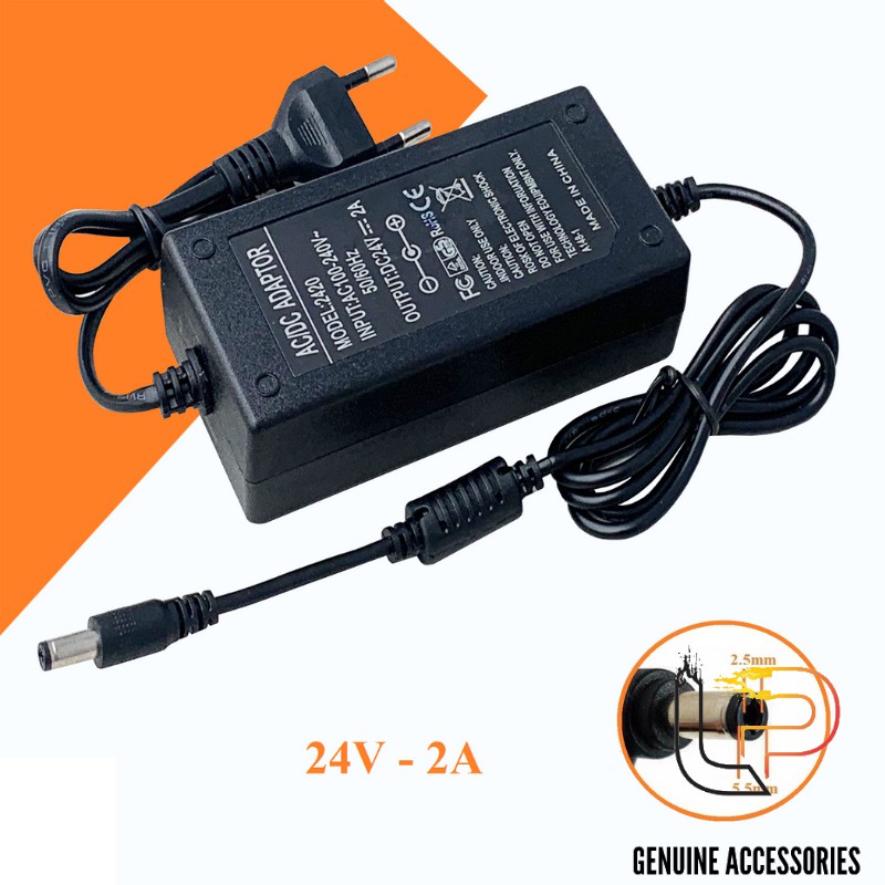 BỘ NGUỒN LCD LD 24V-2A đầu Jack 5.5mm x 2.5mm  - ADAPTER LCD LG 24V- 2A