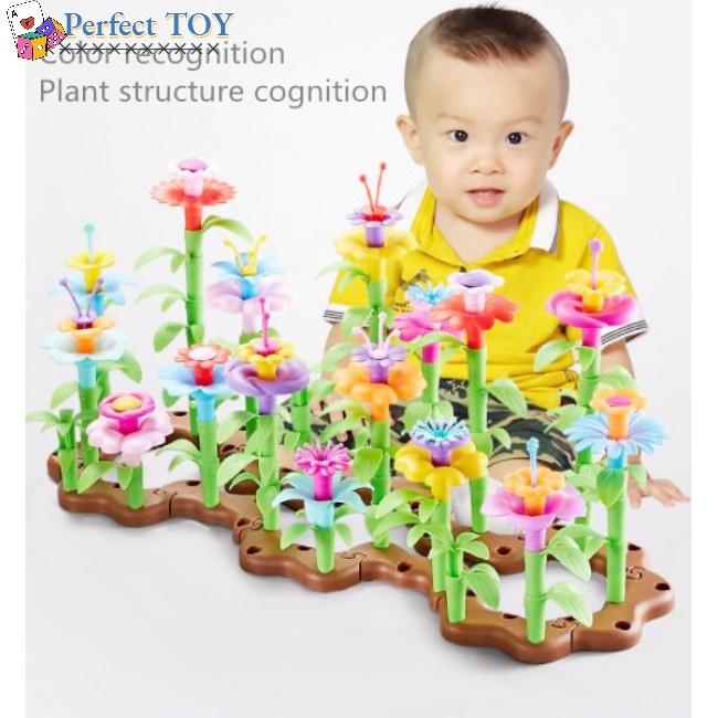 Bộ Đồ Chơi Xây Nhà Cắm Hoa Sân Vườn Cho Bé Gái