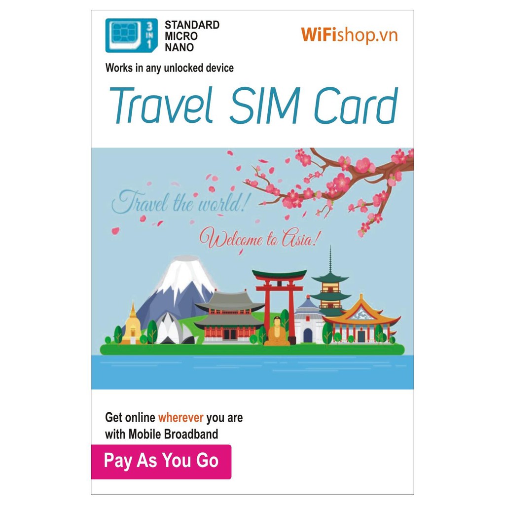 Sim 4G Du Lịch Đài Loan 10 ngày 10GB không giới hạn dung lượng