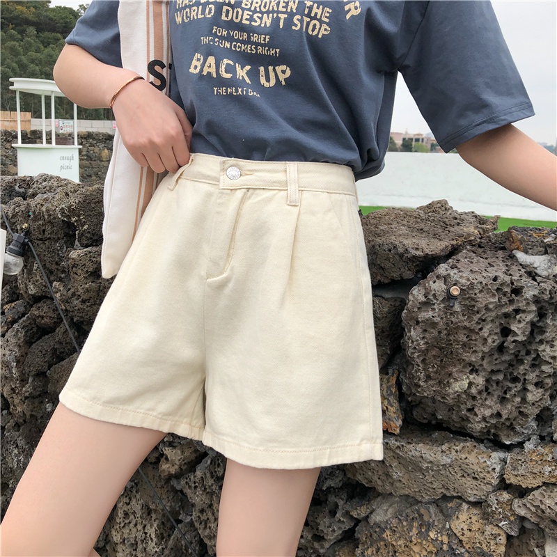 Giảm Giá Xả Kho-Quần Short Jean Hàn Quốc Giản Dị Thời Trang ootd