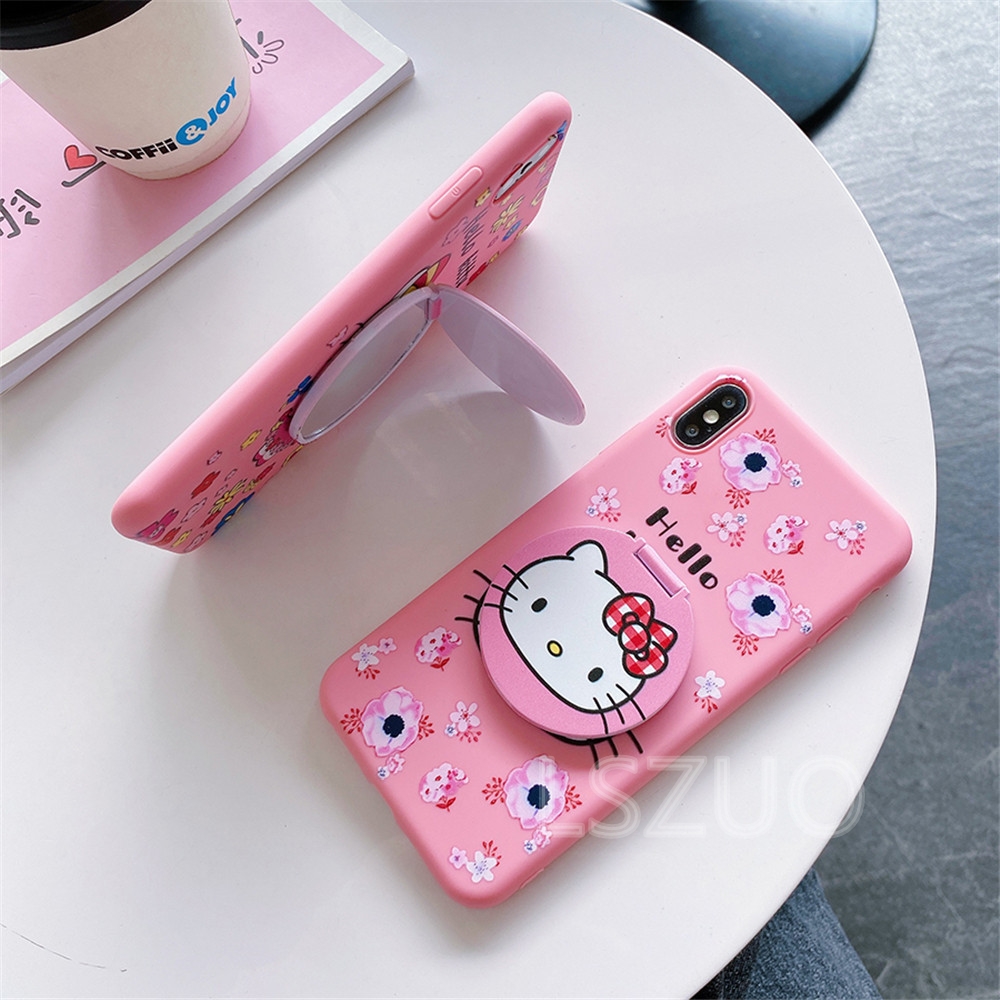 Ốp Lưng Hello Kitty Tráng Gương Cho Samsung J7 Pro J5 Pro J3 Pro J6 Plus J4 Plus J7 Prime J5 Prime J2 Prime J6 J4 J2 Pro 2018 J7 J5 J3 2016