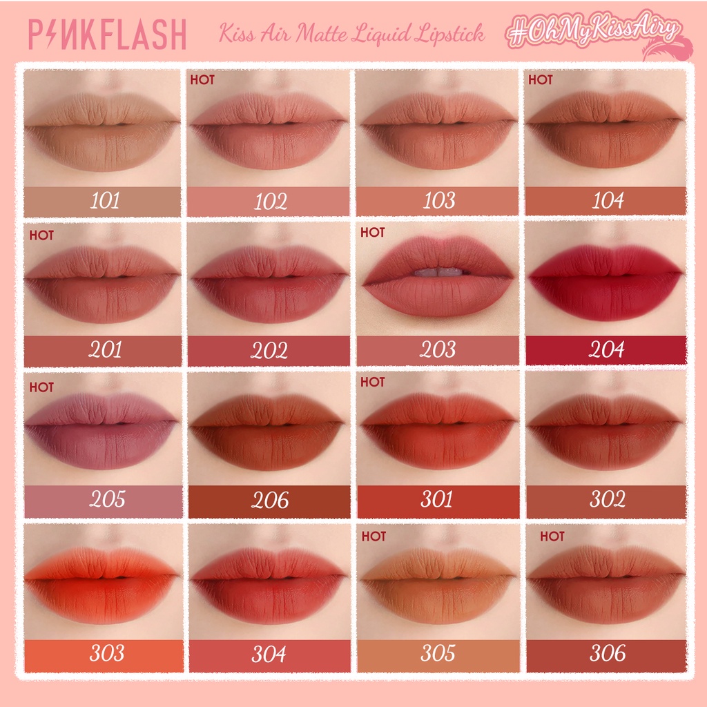 Son Môi Pinkflash PF-M01 3g Màu Lì Lâu Trôi Chống Thấm Nước Dưỡng Ẩm Độc Đáo
