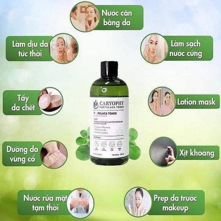 Nước hoa hồng làm dịu da Caryophy Portulaca Toner 300ml