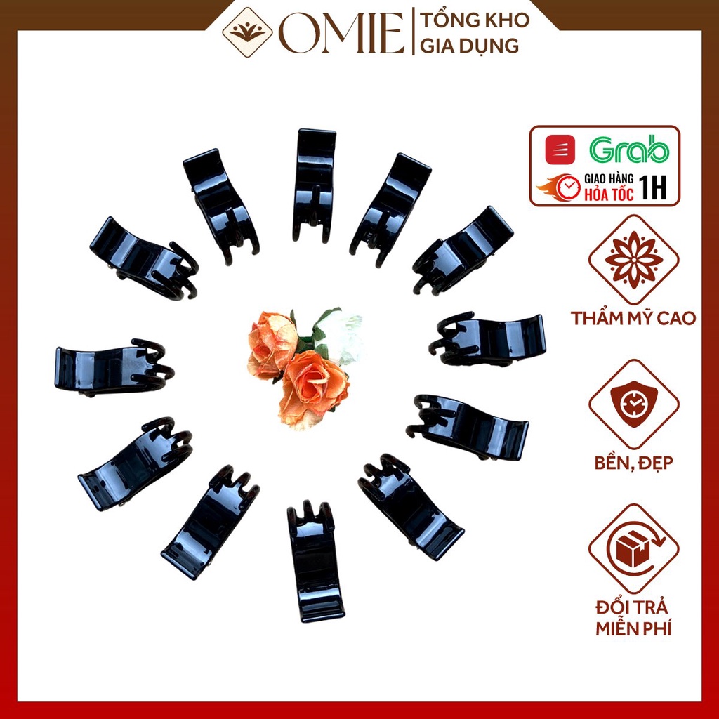 Set 12 kẹp càng cua 3 răng 5 răng OMIE kẹp tóc càng cua tạo xoăn nhẹ phong cách Hàn Quốc
