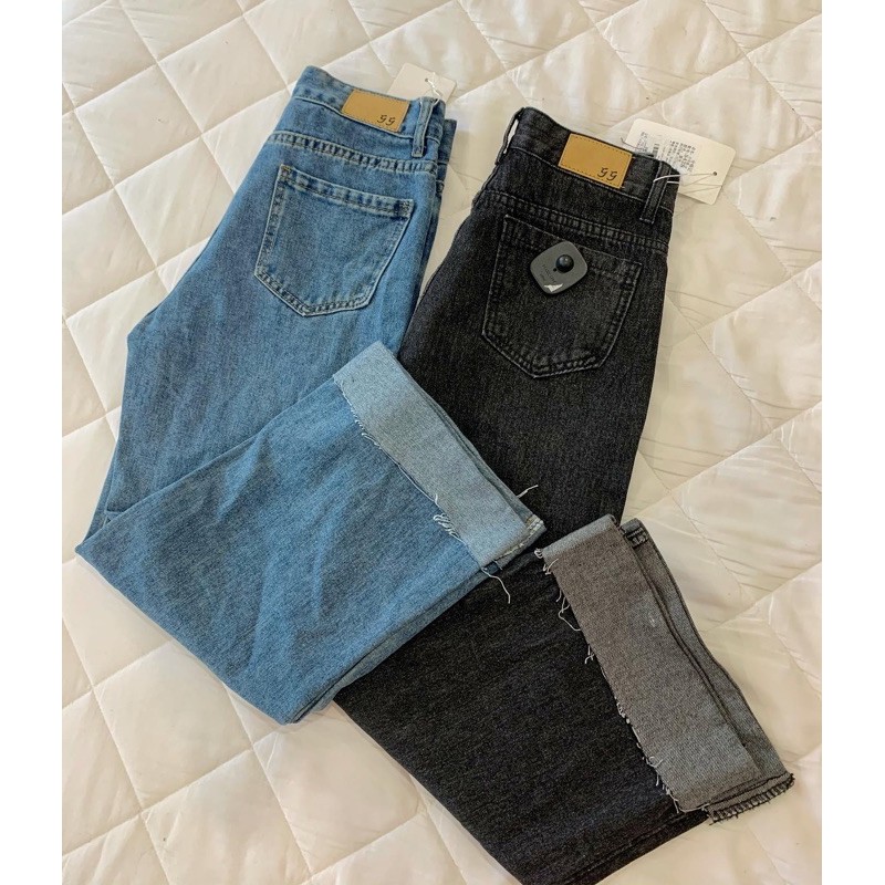 Quần baggy gập gấu