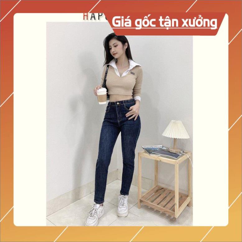 Quần jean bò baggy nữ jeans lưng cao chất xịn hàng Quảng Châu phong cách Hàn Quốc style hot năm 2021-HAPONO-J037