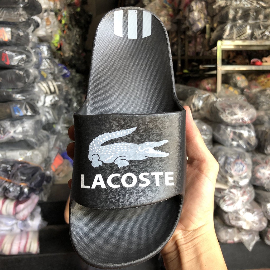 Dép bản đúc lacoste cá sấu nguyên khối siêu nhẹ,siêu đẹp cho Nam giới dã ngoại