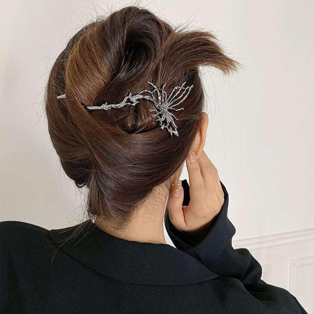 Kẹp Tóc Móng Vuốt Cá Mập Bằng Hợp Kim Màu Ngà Phong Cách Hàn Quốc Đơn Giản