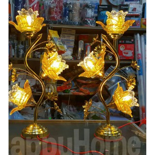Đèn thờ cao 55cm pha lê
