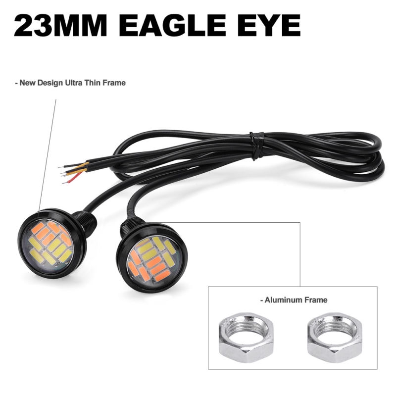 Set 10 đèn mắt đại bàng cho xe ô tô 23mm 4014 LED | BigBuy360 - bigbuy360.vn