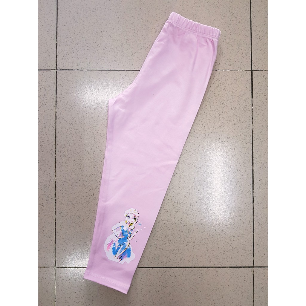 Quần legging dài bé gái in elsa dễ thương