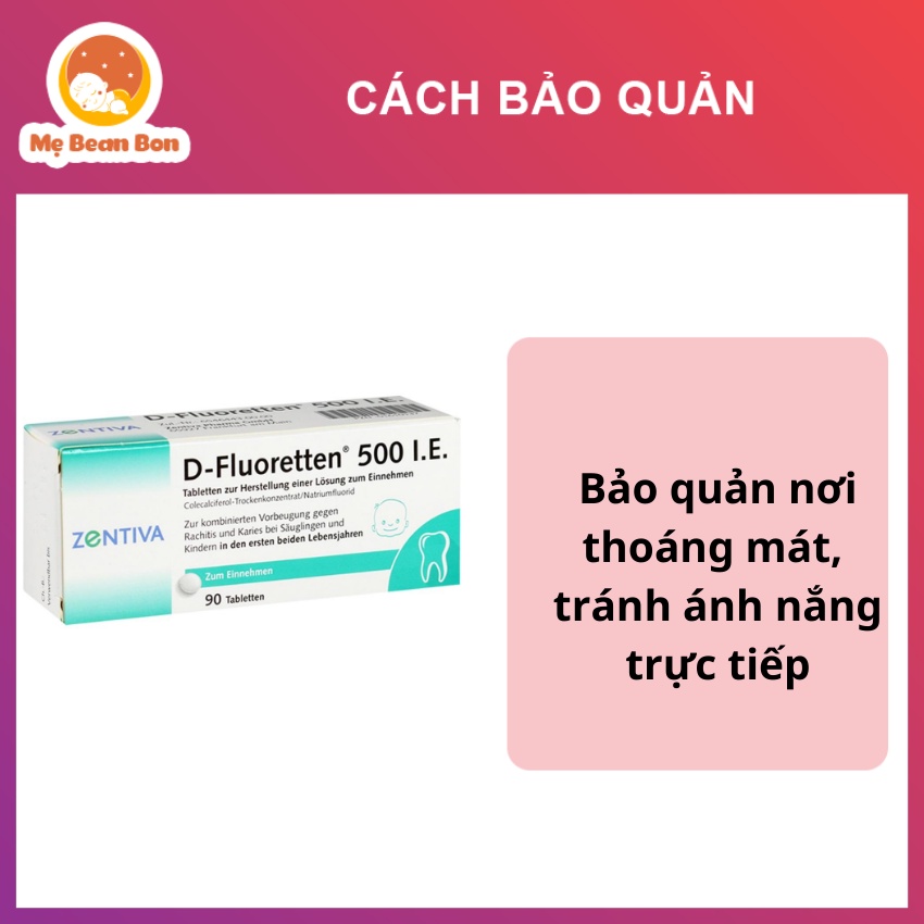 Vitamin D-Fluoretten 500 IE 90 viên, Đức