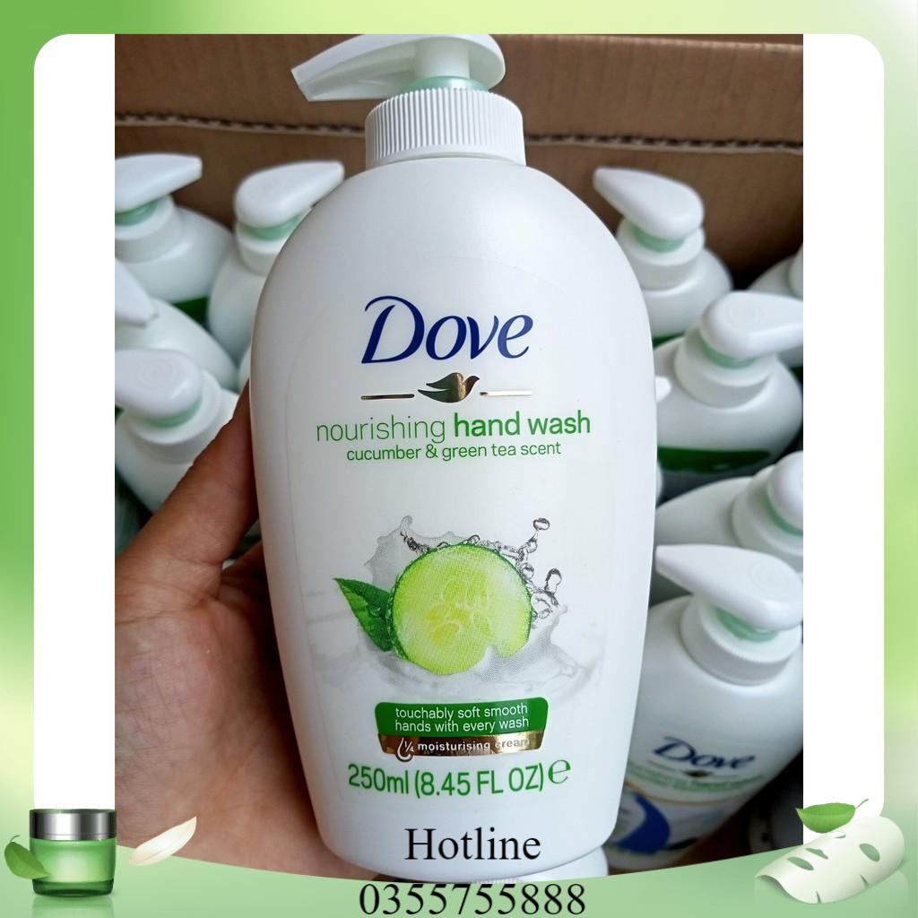 Nước Rửa Tay Dove Mềm Mịn Tự Nhiên 250ml hàng khuyến mãi