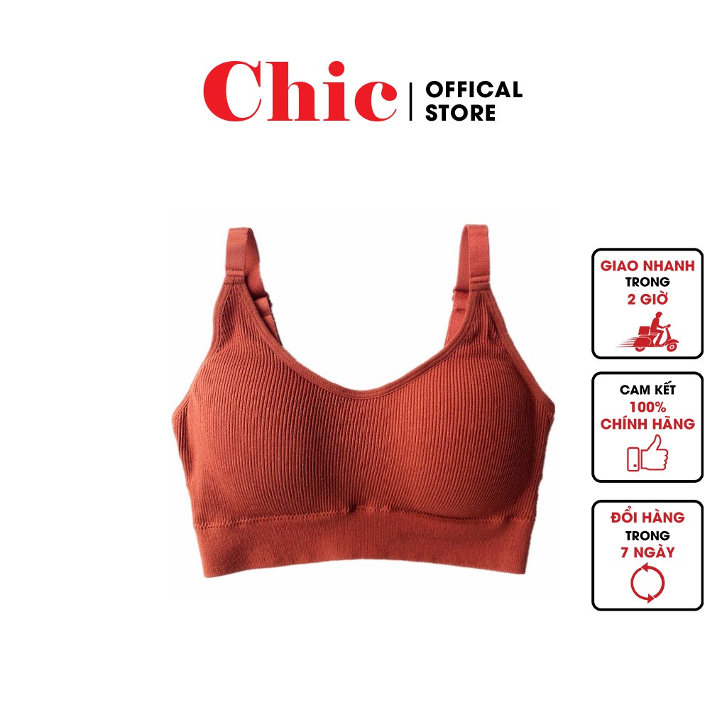 Áo Bra CBT1BRA01 Bra Tập Gym VNXK Kiểu Dáng Thể Thao Chất Liệu Cotton Bề Mặt Gân Tăm 2 Dây Mặc Thoải Mái(SIZE 40-65KG