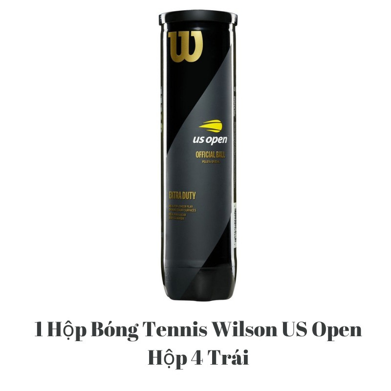 Banh Tennis Wilson US Open 4, Bóng Open, Đen 4 1 Hộp Trái