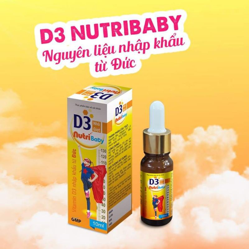 Vitamin D3 Nutribaby cho bé từ 0 tháng tuổi