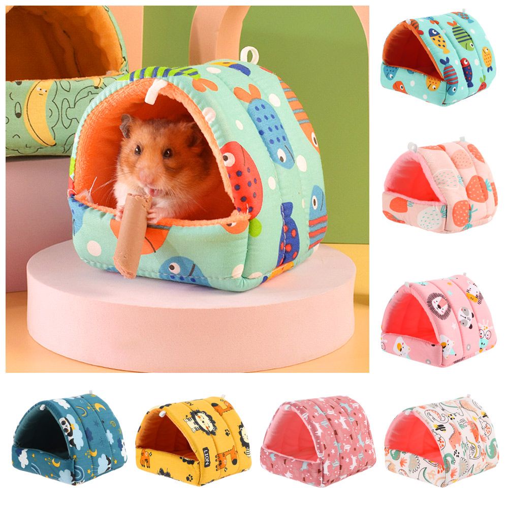 Giường Ngủ Mini Mềm Mại Nhiều Màu Sắc Giữ Ấm Mùa Đông Cho Hamster/Thỏ/Sóc/Sóc
