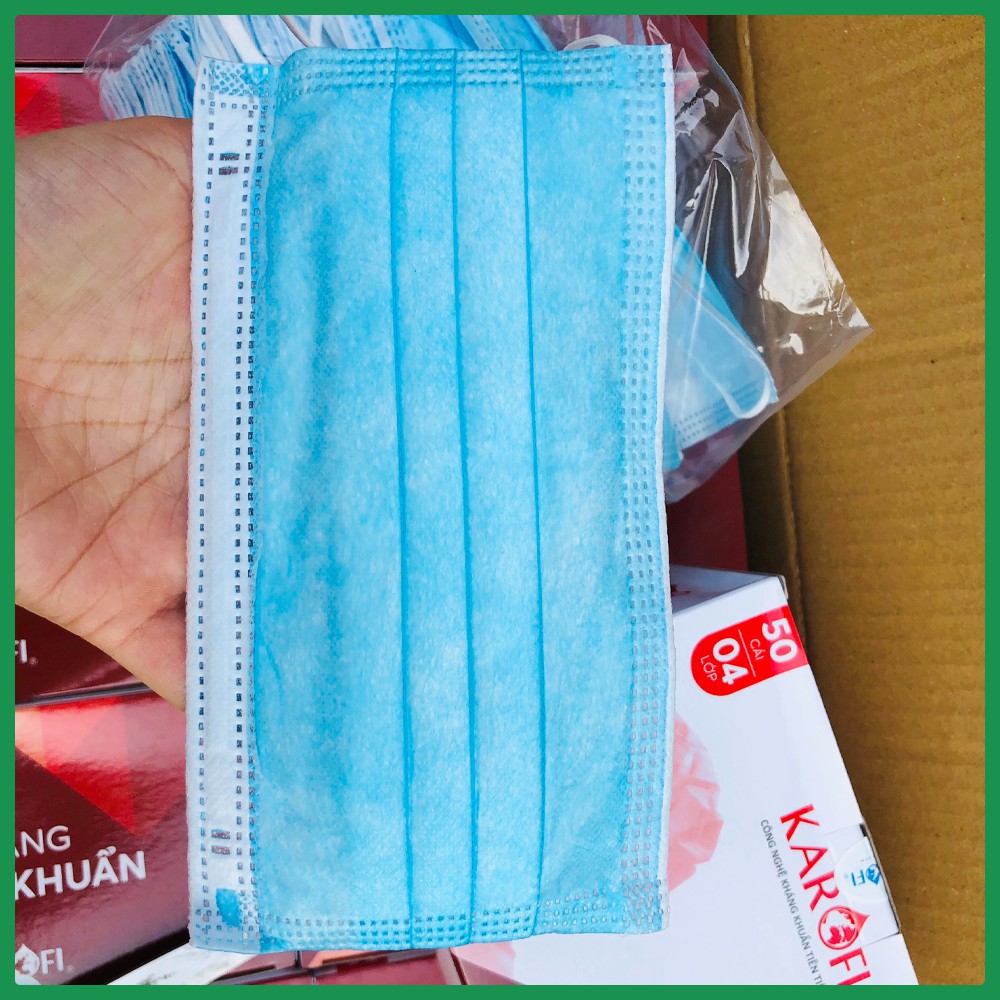 Khẩu Trang Y Tế 4 Lớp Karofi Kháng Khuẩn Cao Cấp (50 chiếc/hộp) | BigBuy360 - bigbuy360.vn