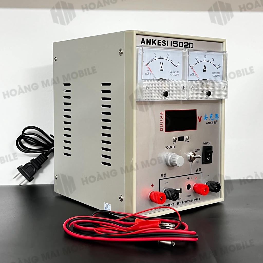 Máy cấp nguồn 1502D đồng hồ kim 15V-2A
