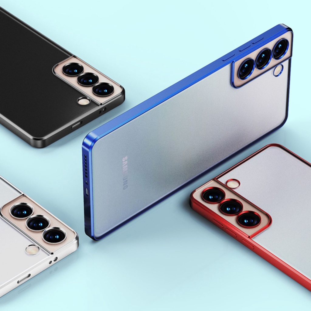 Ốp Điện Thoại Màu Mờ Chống Bám Vân Tay Cho Samsung S22 S21 S20 Plus Ultra FE