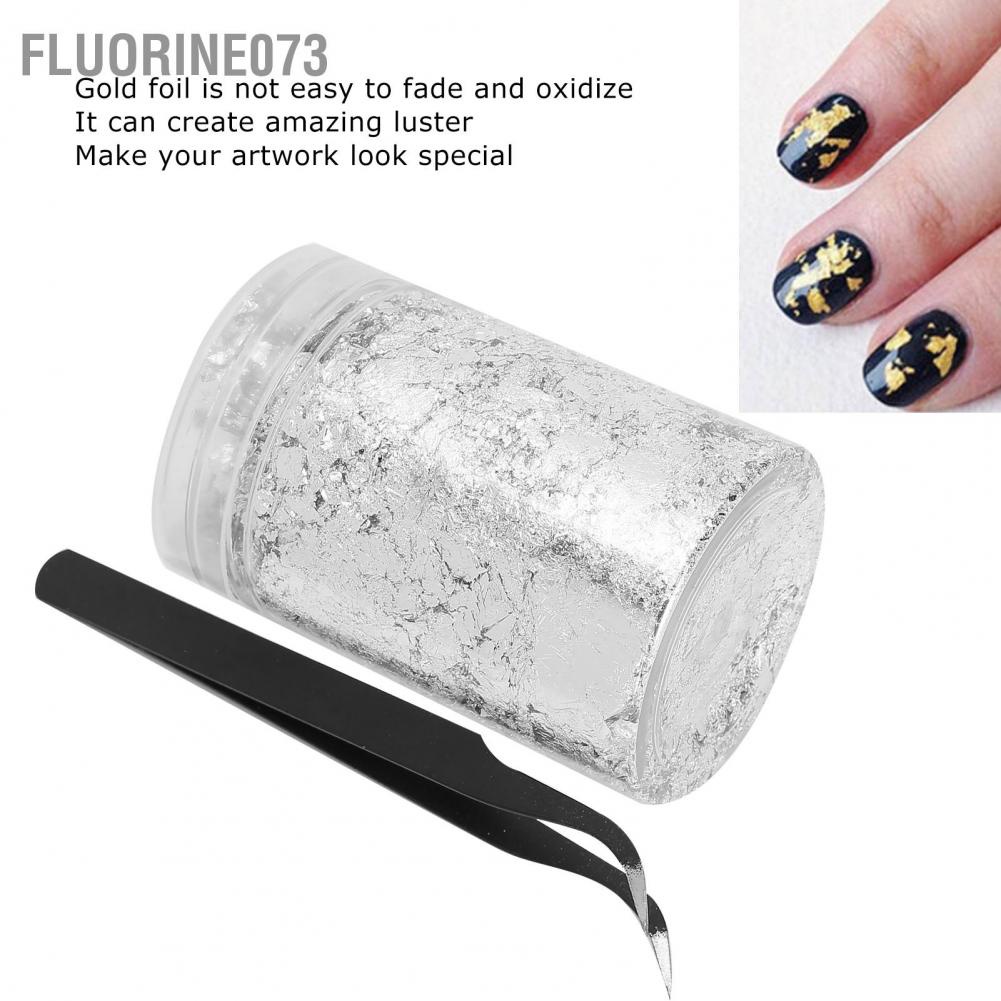 [Hàng mới về] Lá nhôm màu bạc lấp lánh đính móng tay nghệ thuật 10g