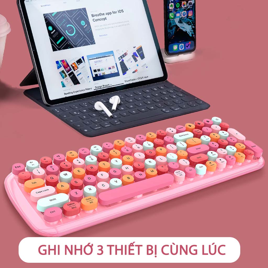 Bàn phím không dây bluetooth Mofii candy BT mini cho ĐT,tablet táo,laptop siêu đẹp