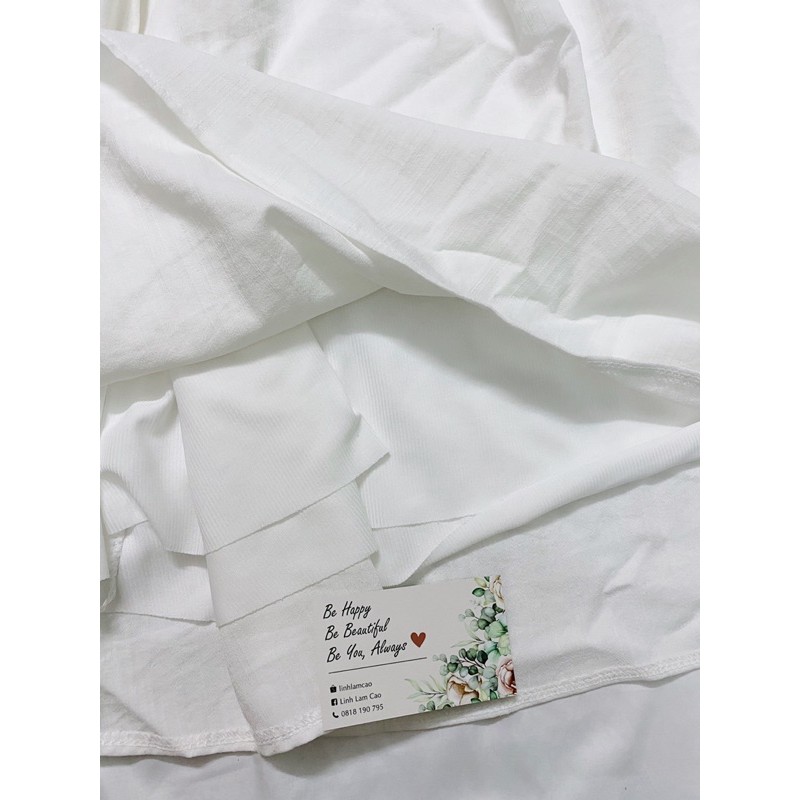 [Mã WAMT1505 giảm 10K đơn 0K] [ẢNH THẬT] Váy Babydoll Đũi Buộc Dây Eo Cúc Sau Lưng Ullzzang | BigBuy360 - bigbuy360.vn