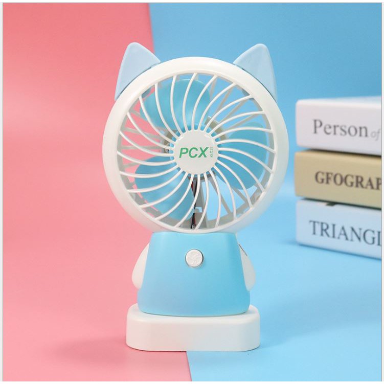 [Siêu Sale] Quạt Mini tích điện cầm tay và để bàn hình dễ thương mèo ** | BigBuy360 - bigbuy360.vn