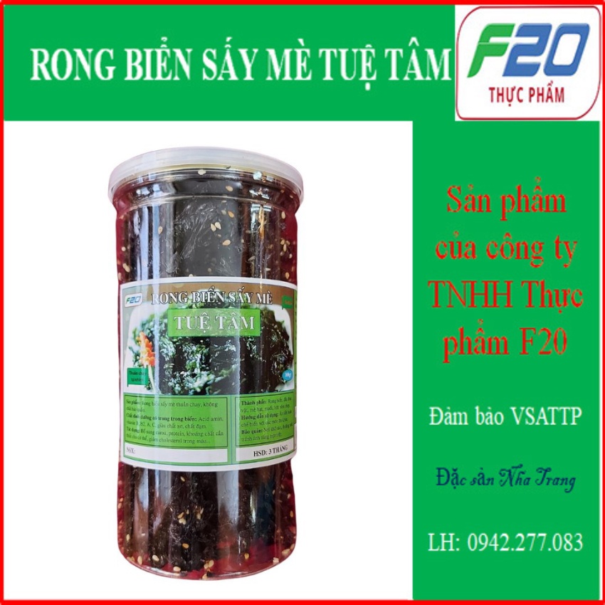 Rong Biển Sấy Mè Tuệ Tâm (Hũ Lớn). Rong Biển Ăn Liền. Rong Biển Trộn Cơm. Rong Biển Cháy Mè